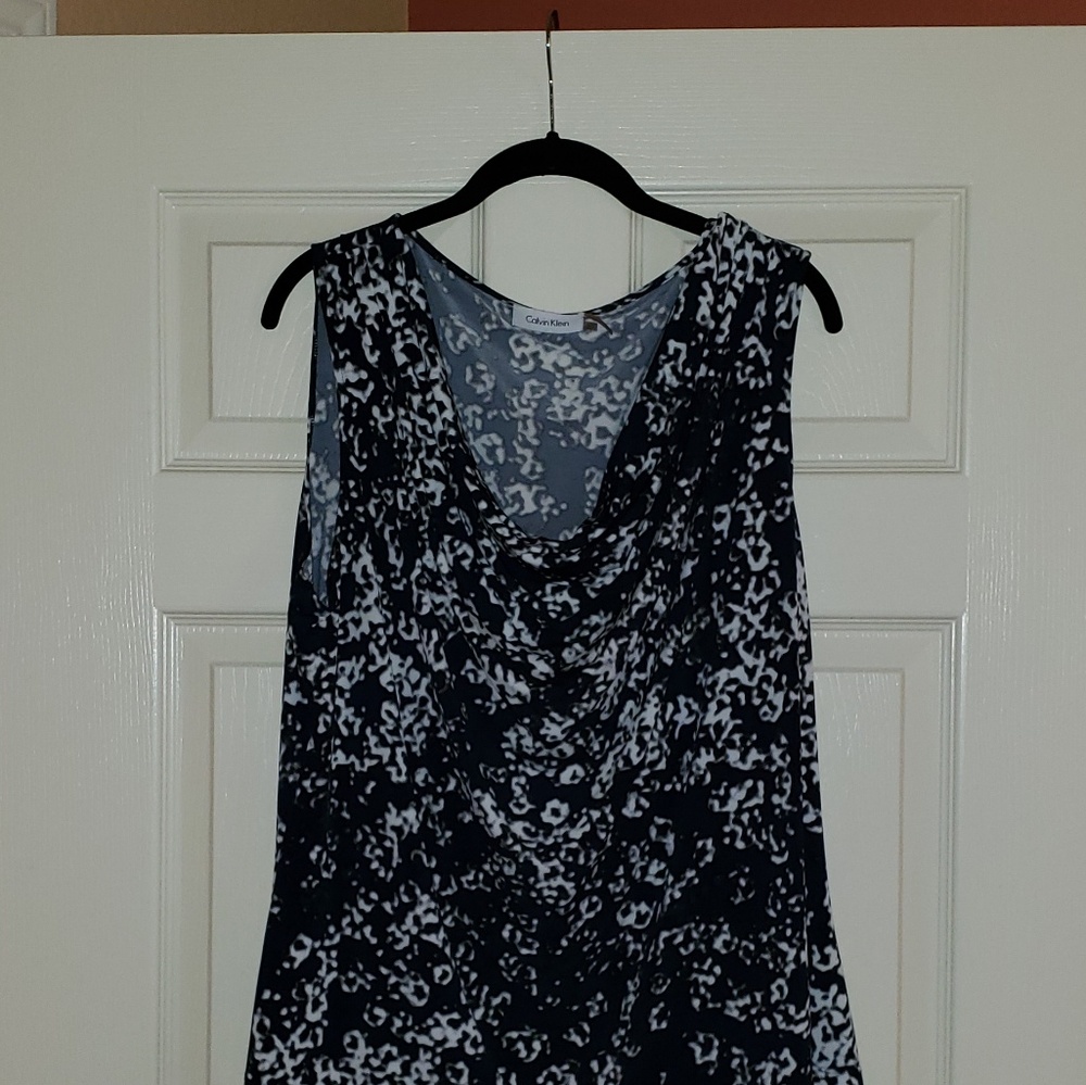 1X Calvin Klein Cowl Neck Sleeveless Top
